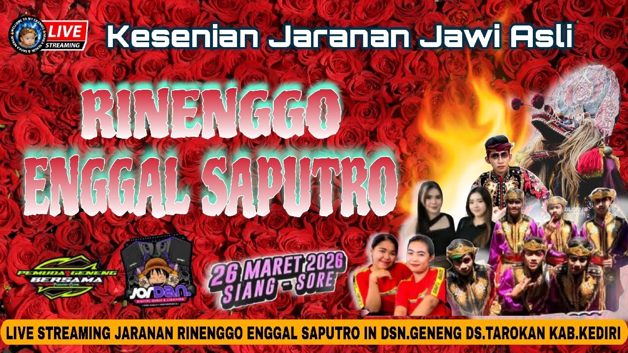 LIVE JARANAN RINENGGO ENGGAL SAPUTRO X JORAN PRO AUDIO DSN.GENENG DS.TAROKAN KAB.KEDIRI