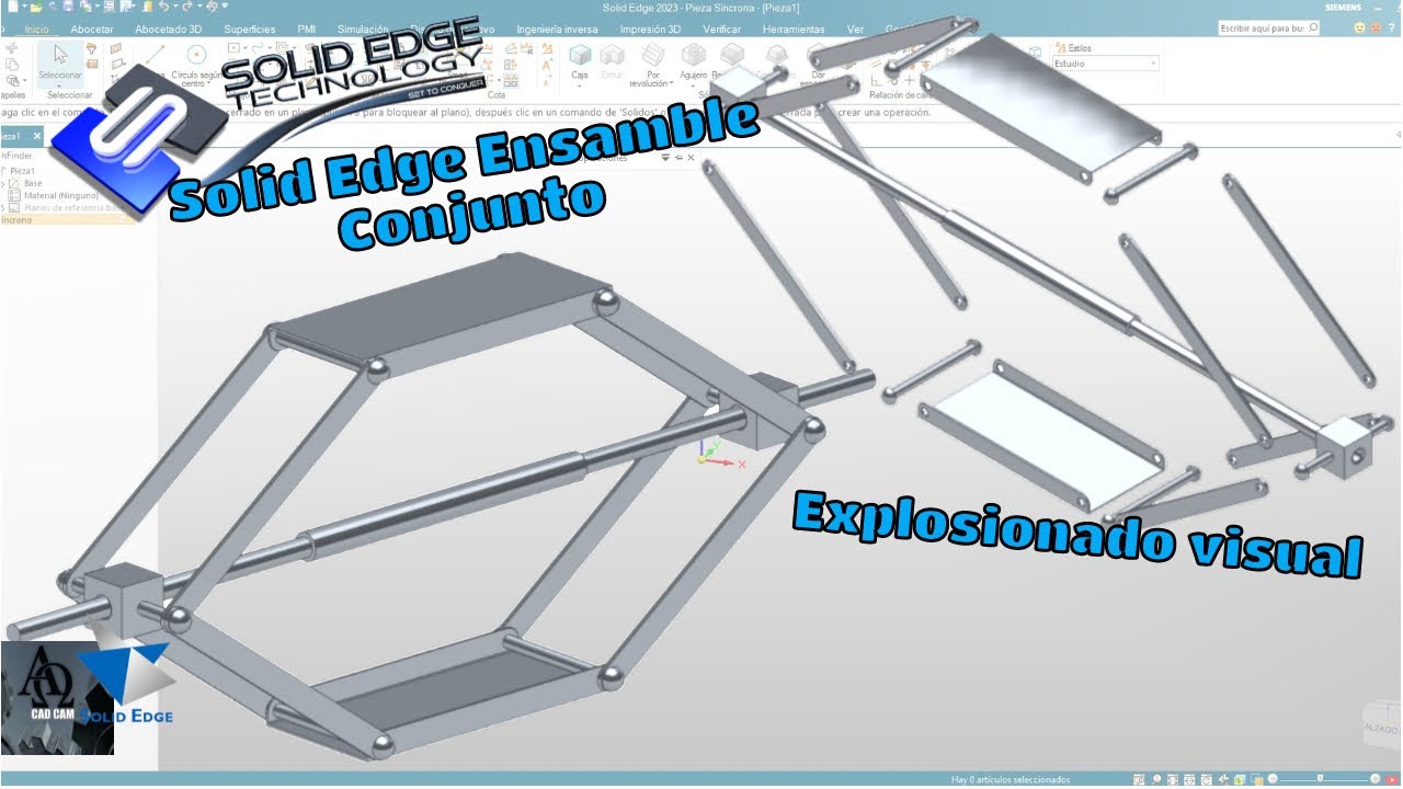 Solid Edge 2024 Tutorial PASO A PASO | Ensamble |