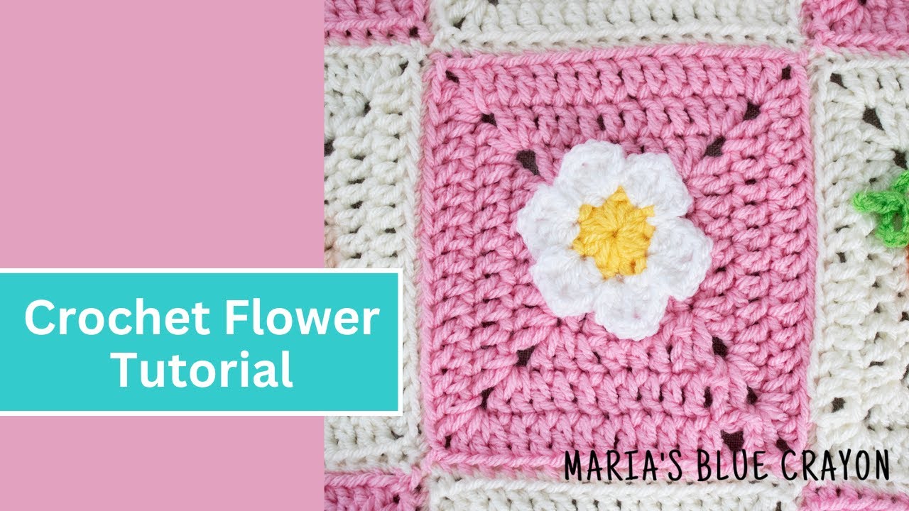 Crochet Flower Applique Video Tutorial