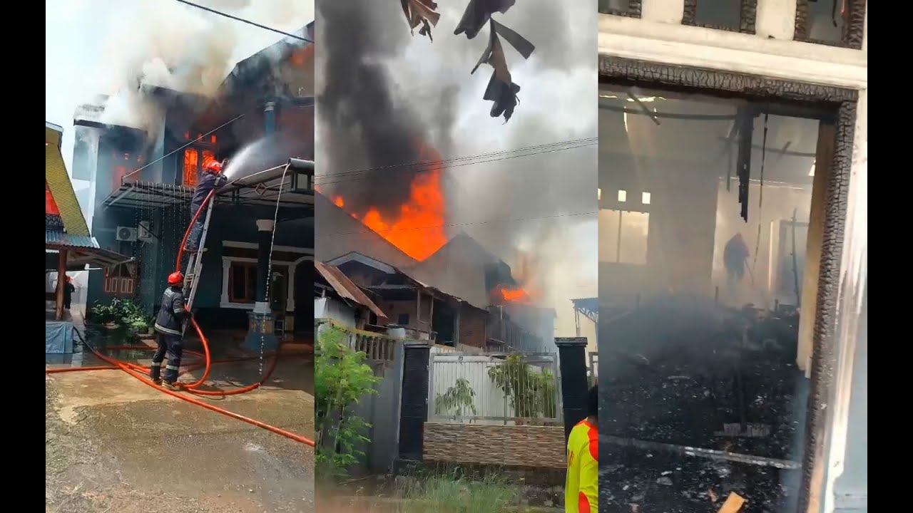 HLDL | KEBAKARAN HEBAT MENGHANGUSKAN SEBUAH RUMAH LANTAI DUA DI KELURAHAN PATTENE