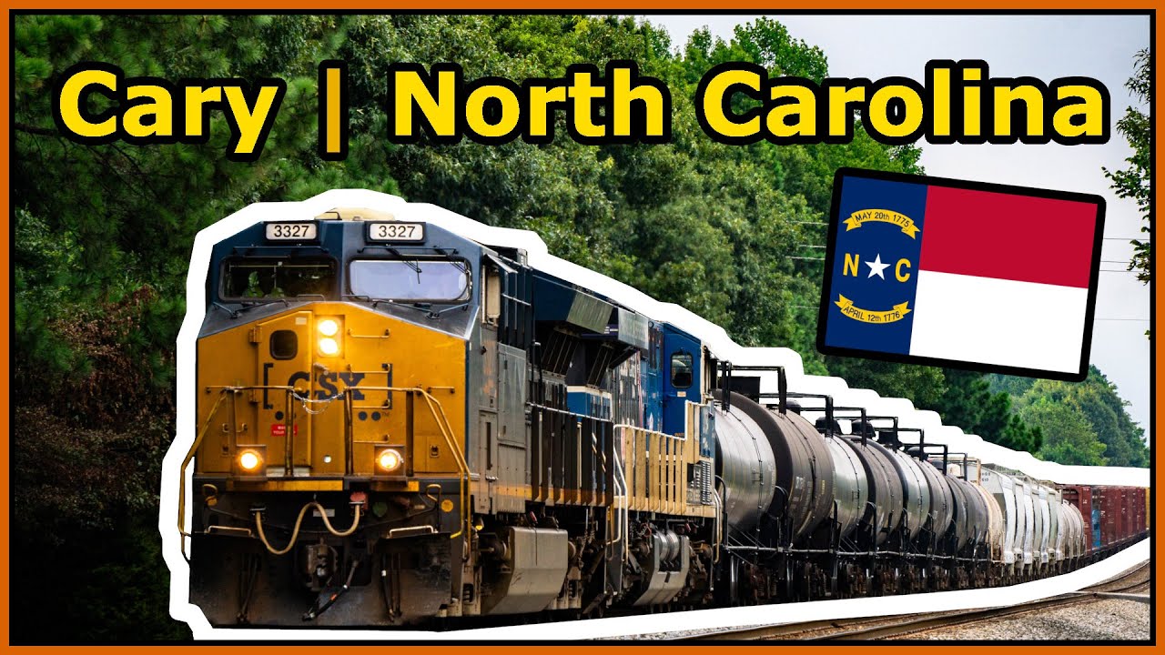 Ciężkie Pociągi Towarowe w Cary USA! [Amtrak, CSX, Northfolk Southern]