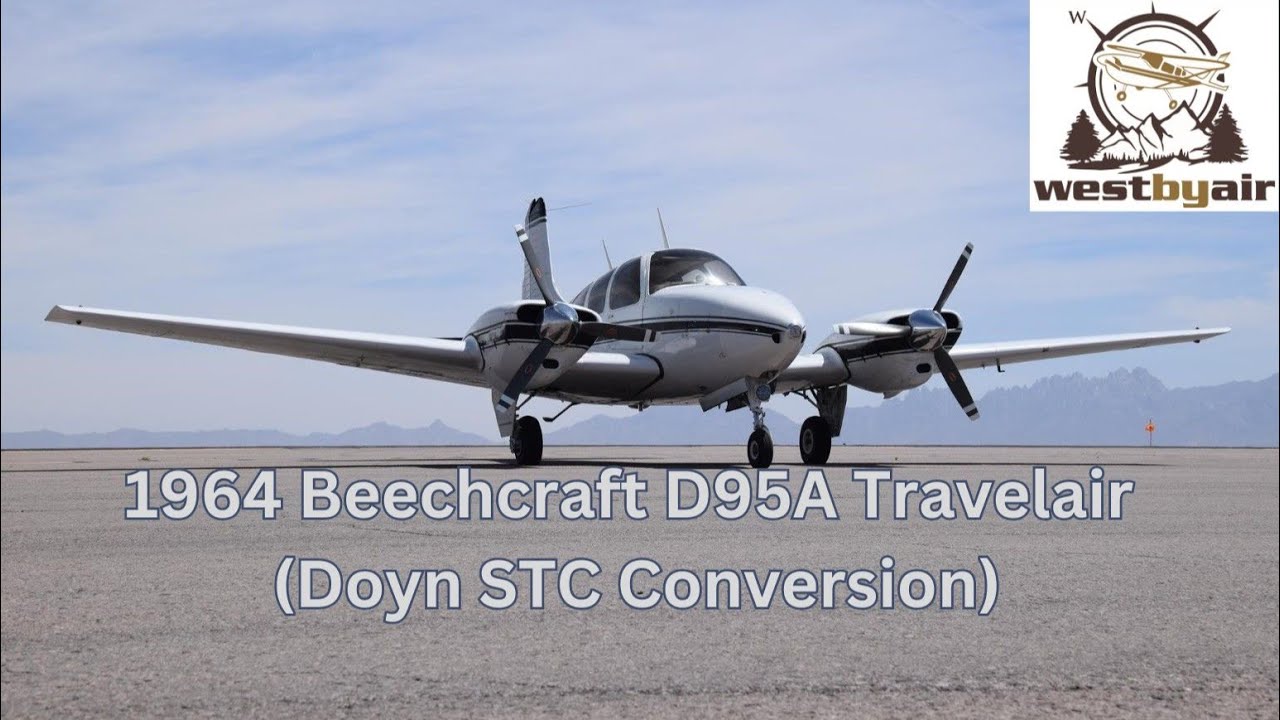 N5740K 1964 Beechcraft D95A TravelAir Doyn STC Conversion – old footage digitized. #pilot #aviation