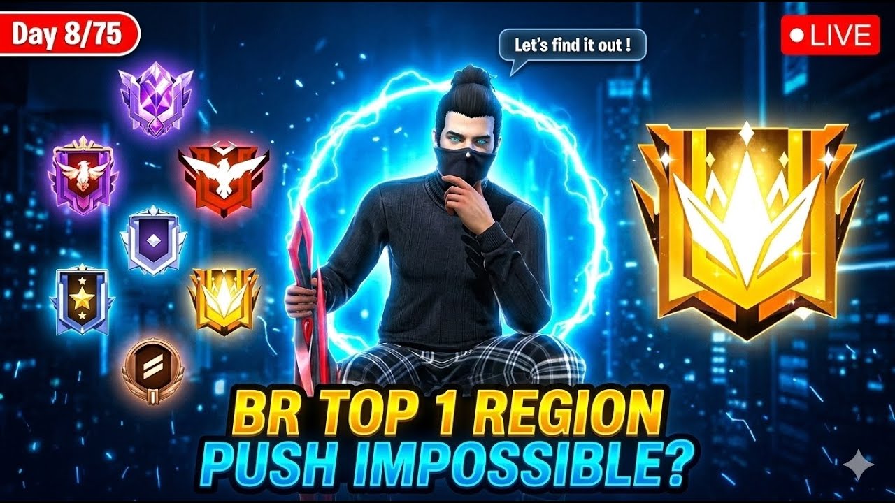 🔴[LIVE] - chalo guys ab hoga region Top 1🔥🔥 Free Fire live !! #Shortslive#freefirelive