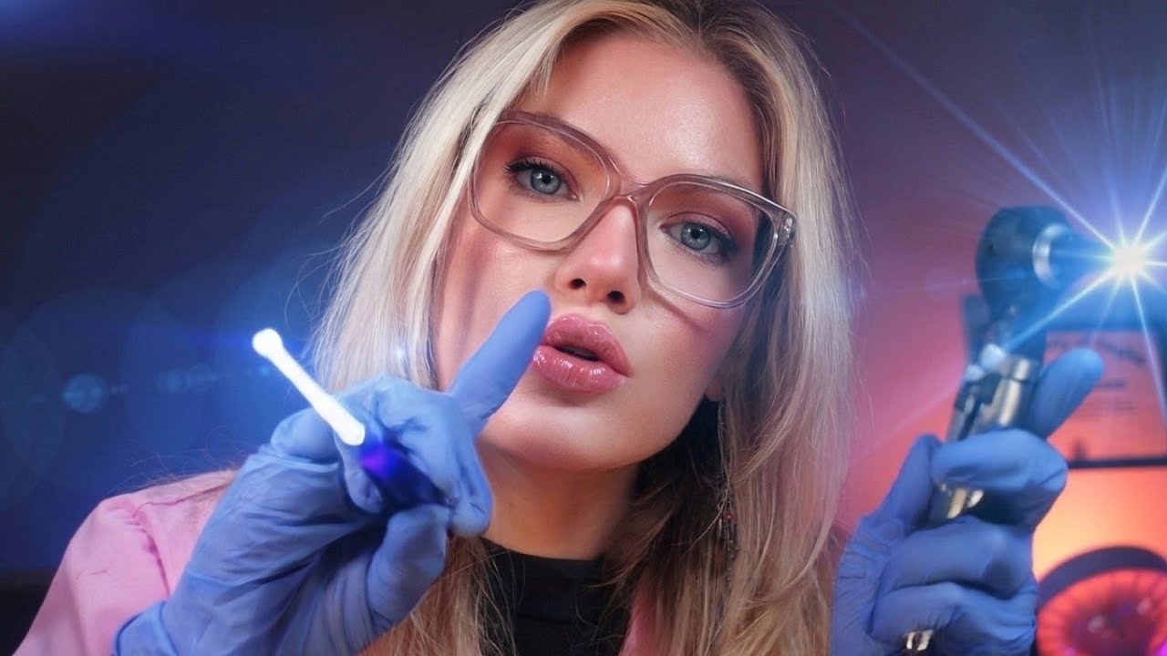 ASMR Ultimate Ear Unclogging & Cleaning: Otoscope Exam, Ear to Ear Whispers, Ear Tapping (100% FEEL)