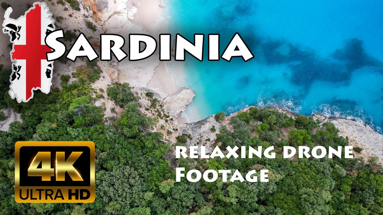 【4K】Sardinia - Drone Relaxation Video with Calming Music