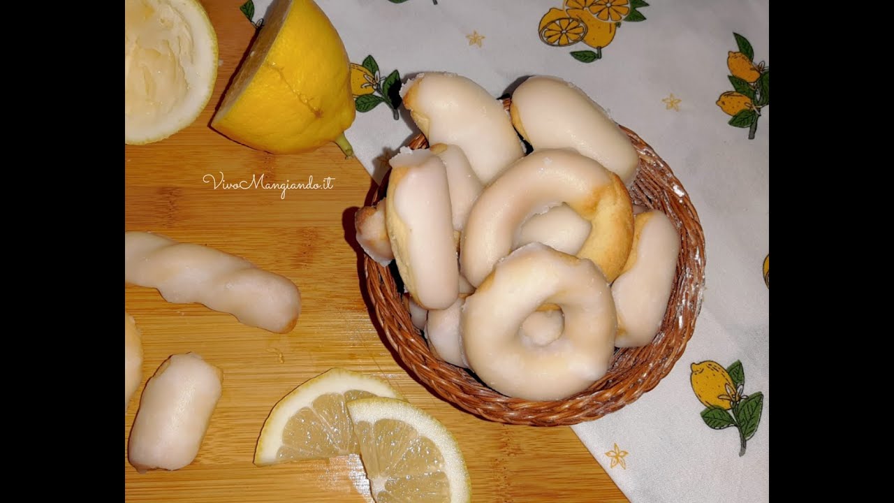 Biscotti al limone glassati