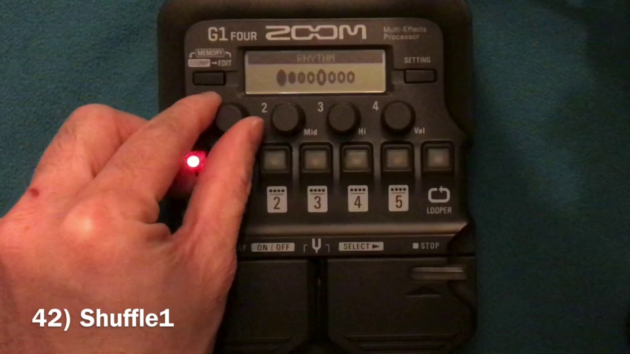Zoom G1Four And G1xFour Drum Machine Drum Pattern