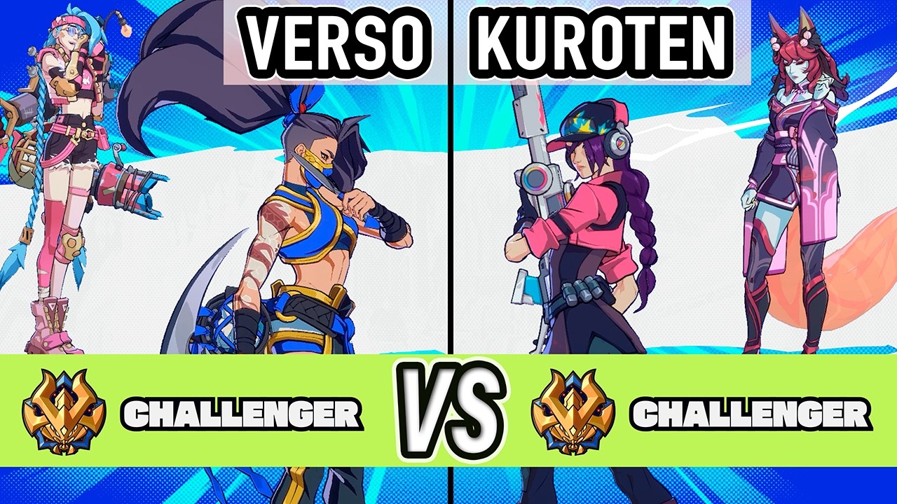 2XKO ▰ Verso (Akali / Jinx) vs Kuroten (Caitlyn / Ahri) ▰ High Level Gameplay