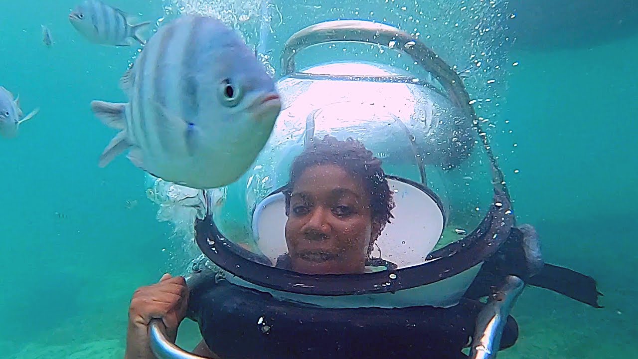 Underwater sea walk in Mauritius