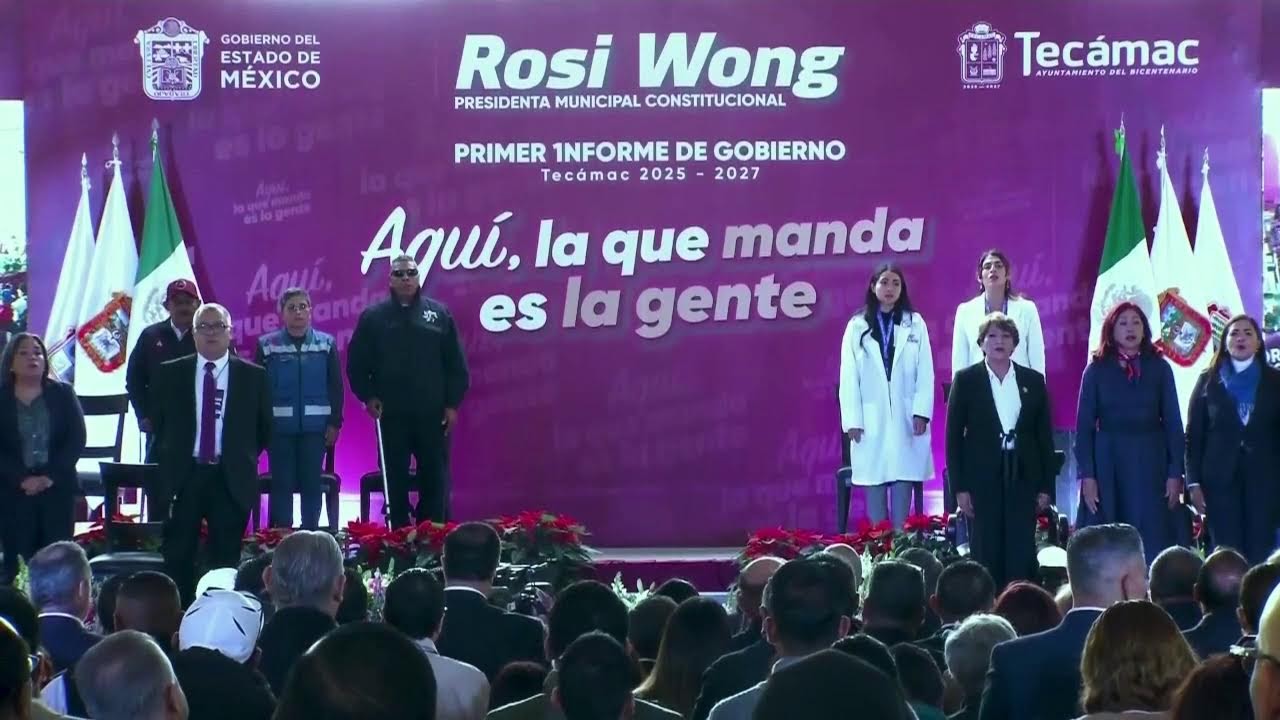 Mensaje de la Gobernadora Delfina G&oacute;mez en el Informe de Labores 2025 de #Tec&aacute;mac.