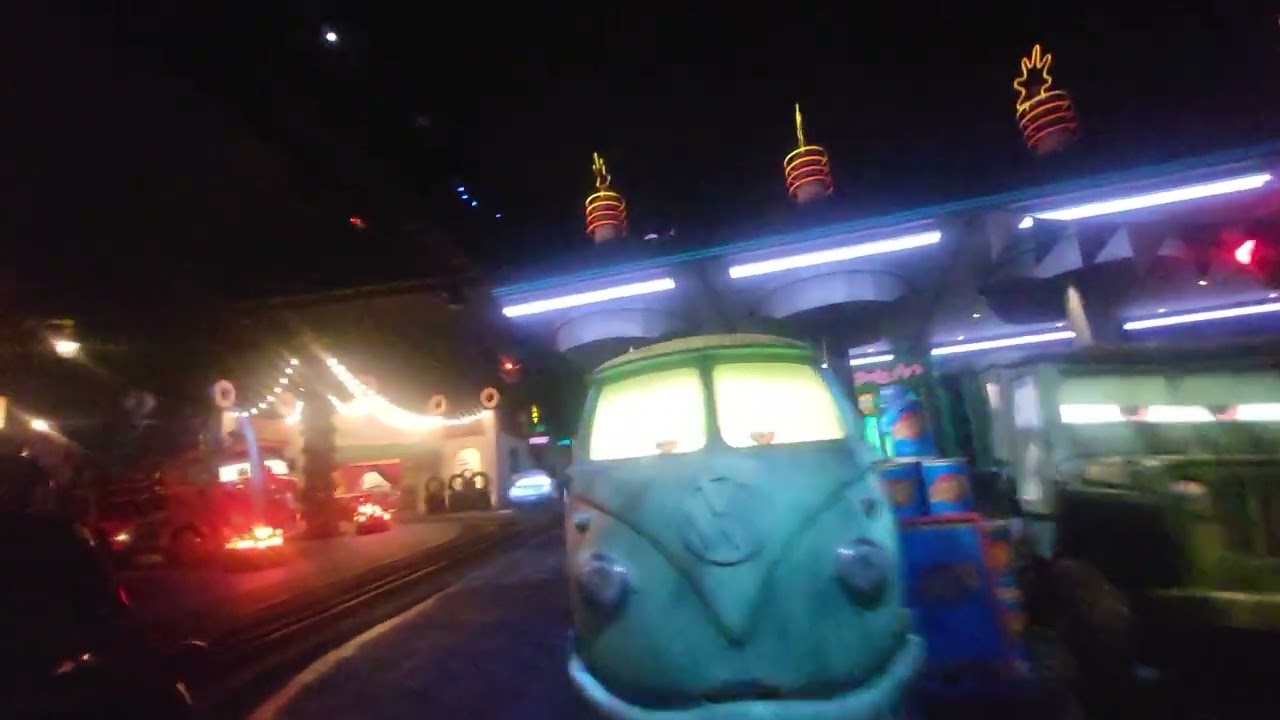 Disney California Adventure Park Radiator Springs Racers Daytime POV