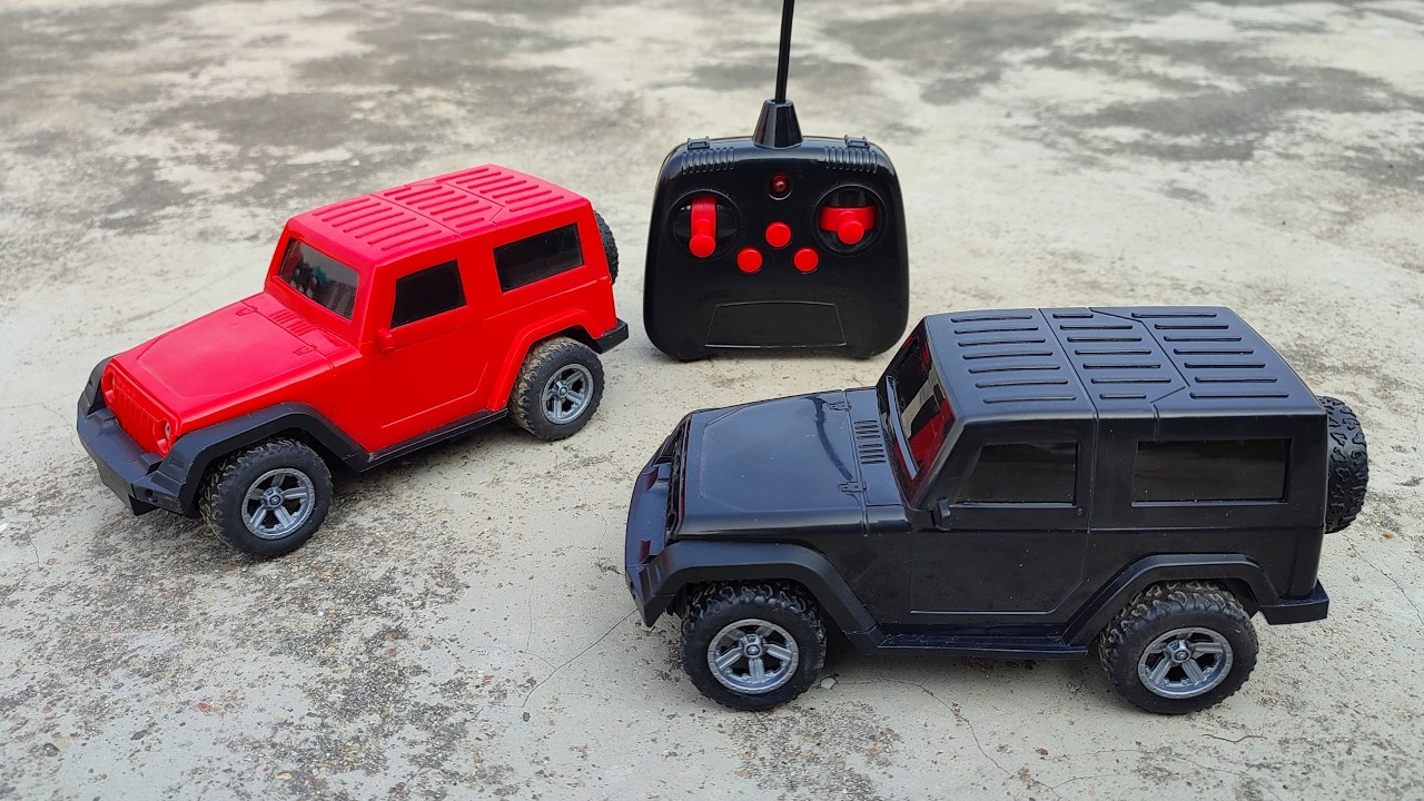 Black vs Red RC Mahindra Thar 4x4 Remote Control Car Unboxing #mahindra #thar #toys