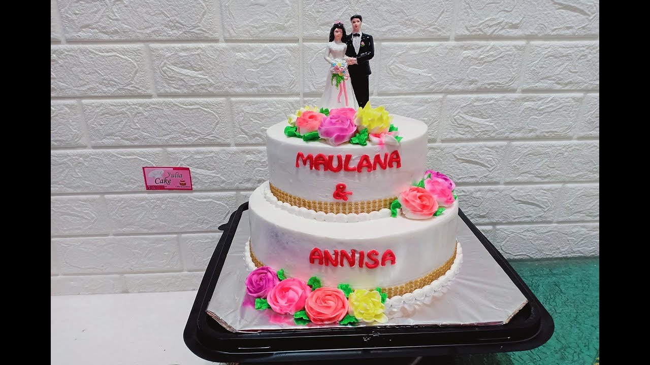 WEDING CAKE simple dan mudah .. kue tingkat