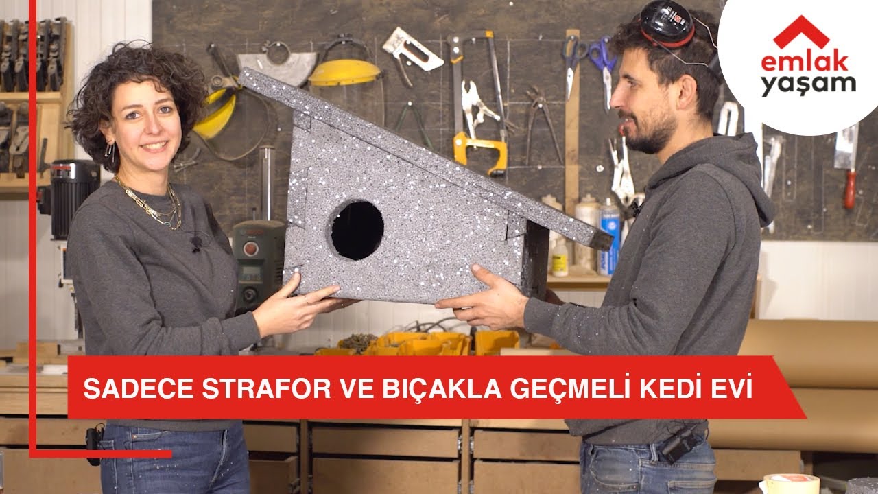 Kolay ve Pratik Kedi Evi Yapımı - Kedi Evi Nasıl Yapılır? - HurdaHane X Emlak Yaşam