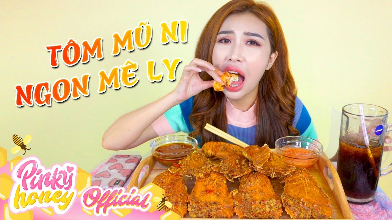Đi Bắt Tôm Mũ Ni Tươi Sống Tại Hồ Và Ăn Món TÔM MŨ NI BƠ TỎI Cùng Pinky | PINKY HONEY
