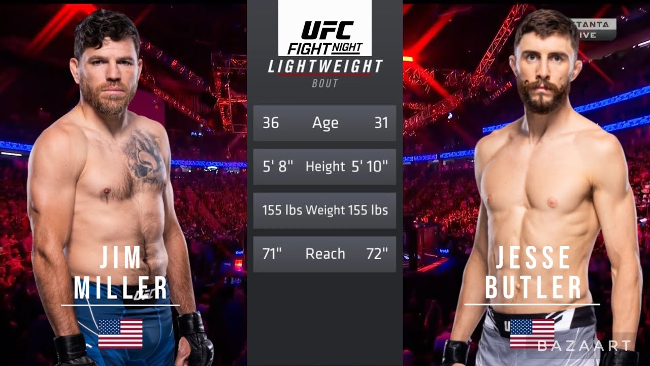 JIM MILLER VS JESSE BUTLER FULL FIGHT UFC VEGAS 74