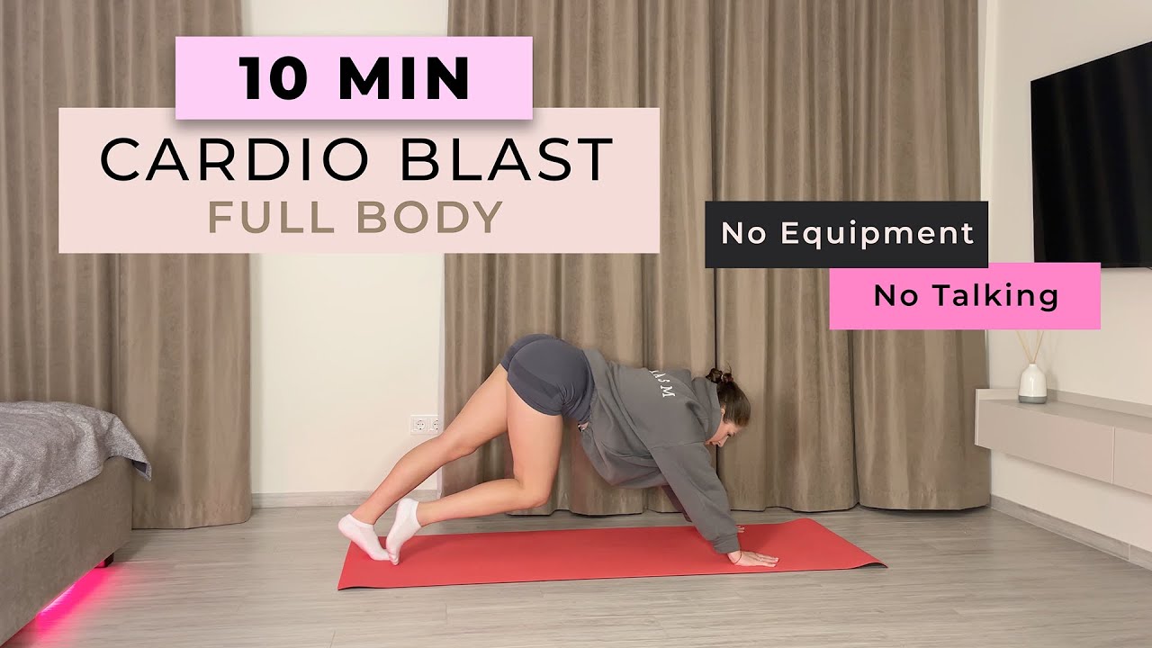 10-Minute Full Body Cardio Blast: No Equipment, No Talking, Just Sweat!