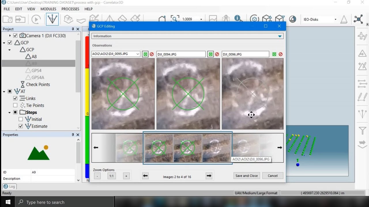 SimActive Software Tutorial | Drone Data Processing | DGPS point | Correlator 3D P2