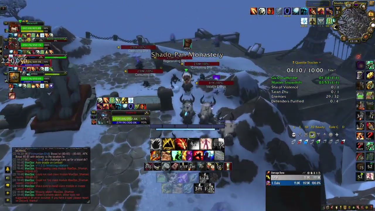 Shadow Pan Monastery - 7:44 Challenge Mode Platinum - WoW MoP Classic (Ele POV)