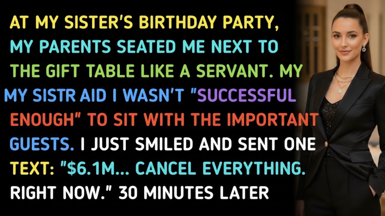At My Sister’s Birthday Party, My Parents Seated Me by the Gift Table — So I Took Everything Back