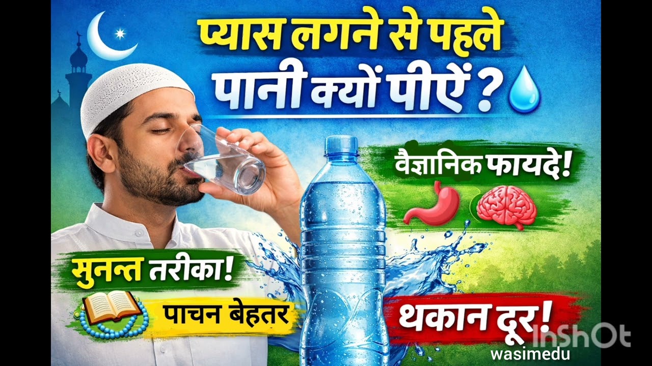 प्यास लगने से पहले पानी क्यों पीएँ? 💧 | नबी ﷺ की सुन्नत जिसे Science भी मानती है!