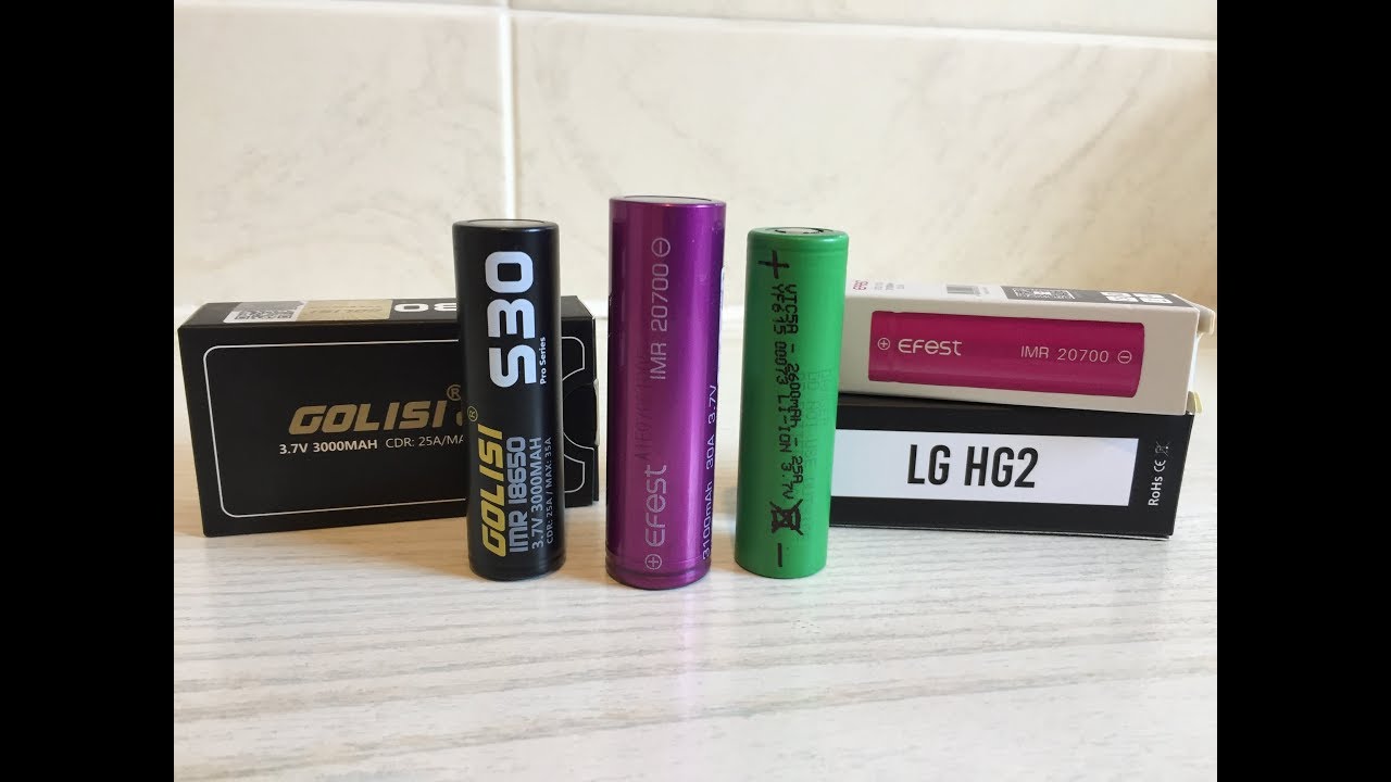 Golisi batteries Vs LG & Efest for best proformance on your vaping device.