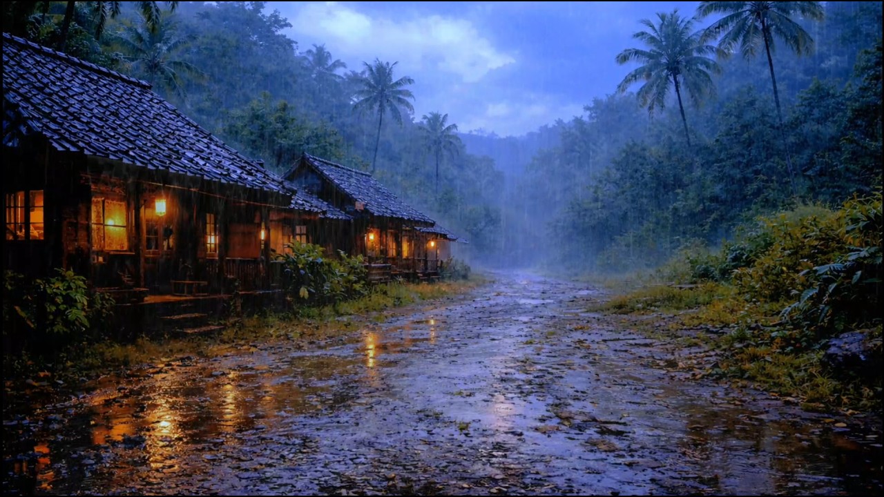 Relaxing Heavy Rain & Thunder Sounds For Deep Sleep, Insomnia Relief | Overnight Rainstorm Ambience