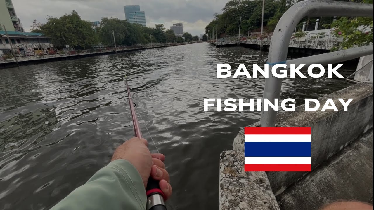 Family Fishing Day in Bangkok Thailand | Khlong Sam Saep Adventure 🇹🇭
