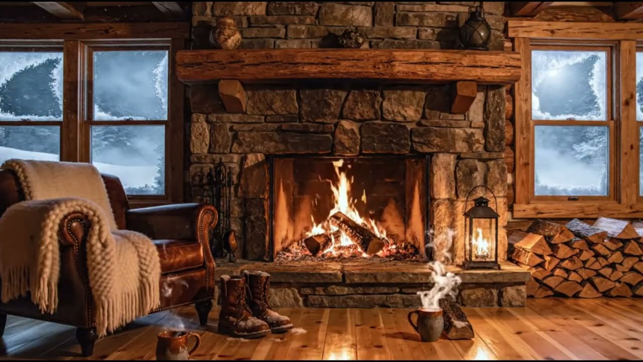 EXTREME VERMONT BLIZZARD AT COZY CABIN ❄️ POWERFUL WINTER SOUNDS FOR DEEP SLEEP & INSOMNIA(2 HOURS)