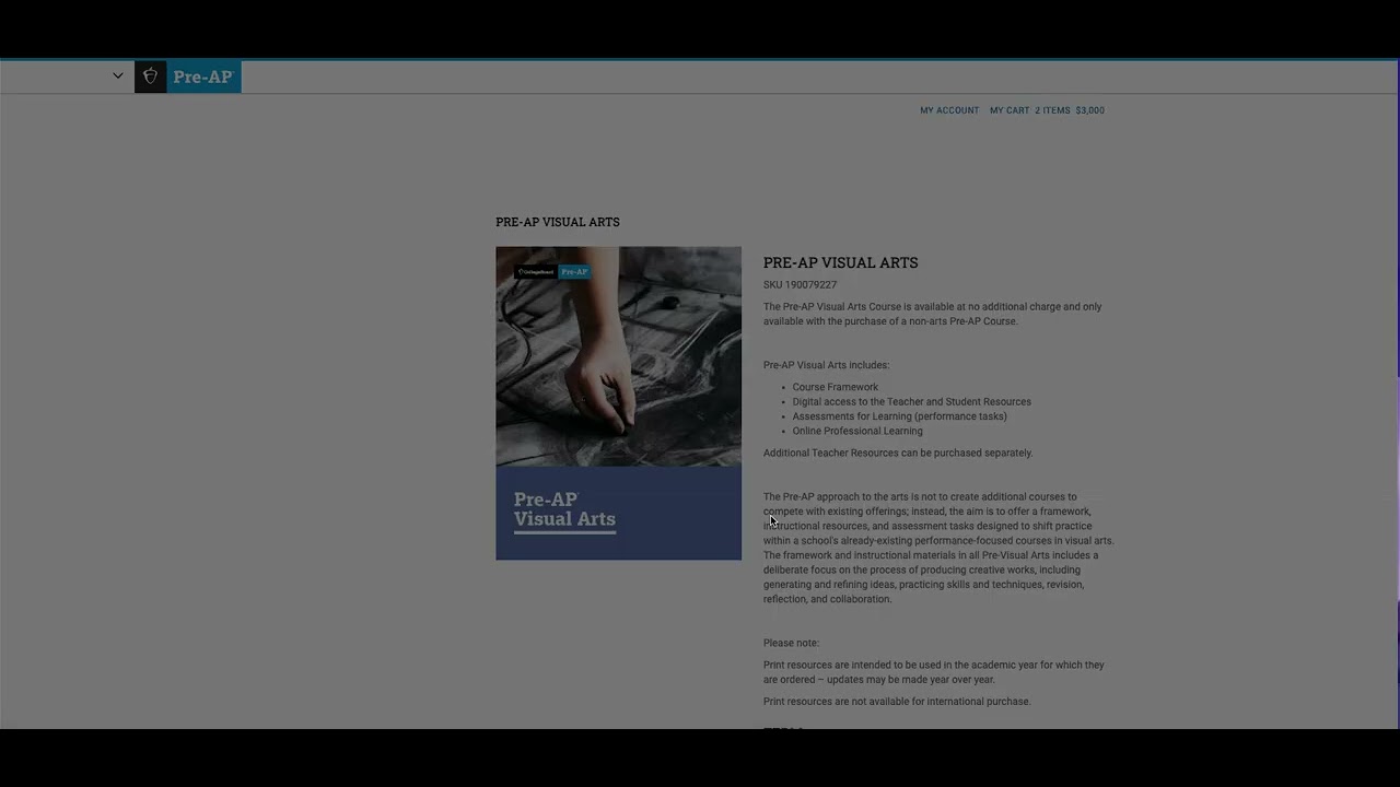 How to Order for College Board Pre-AP Programs (District)