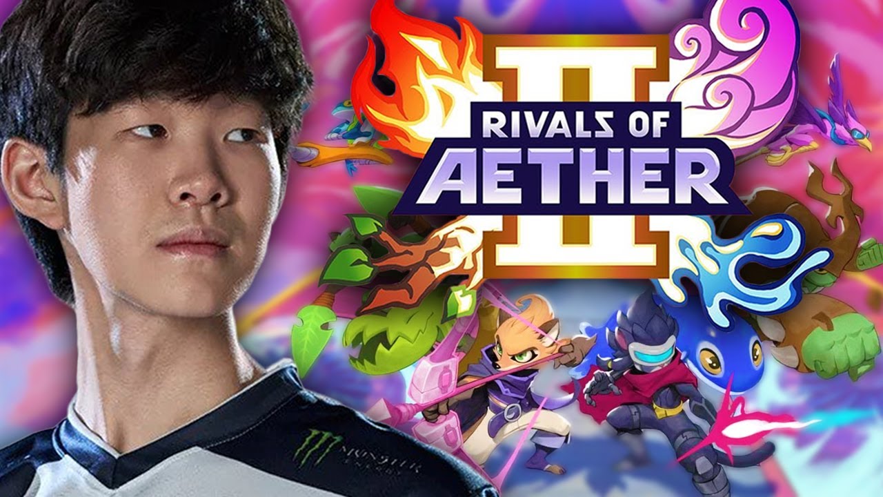 Игрок Pro Smash играет с соперниками из Aether 2