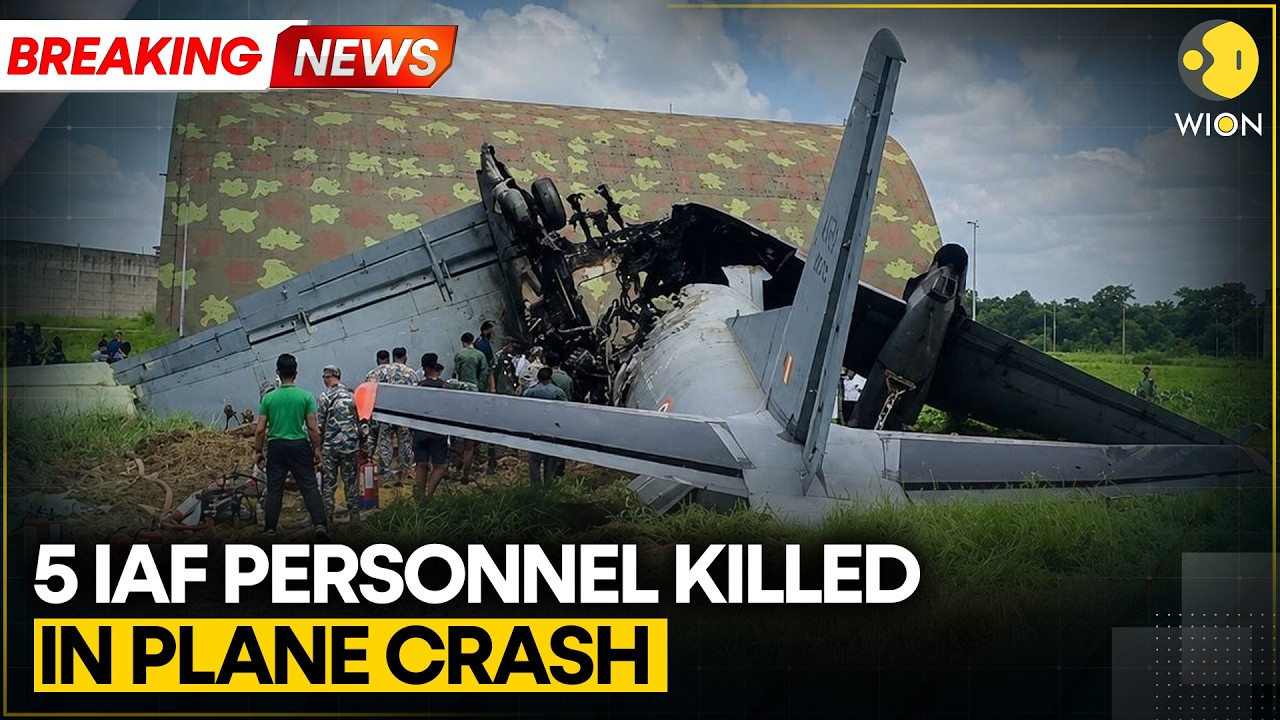 IAF AN-32 Crashes at Jorhat, Five Air Warriors Lose Lives | WION BREAKING