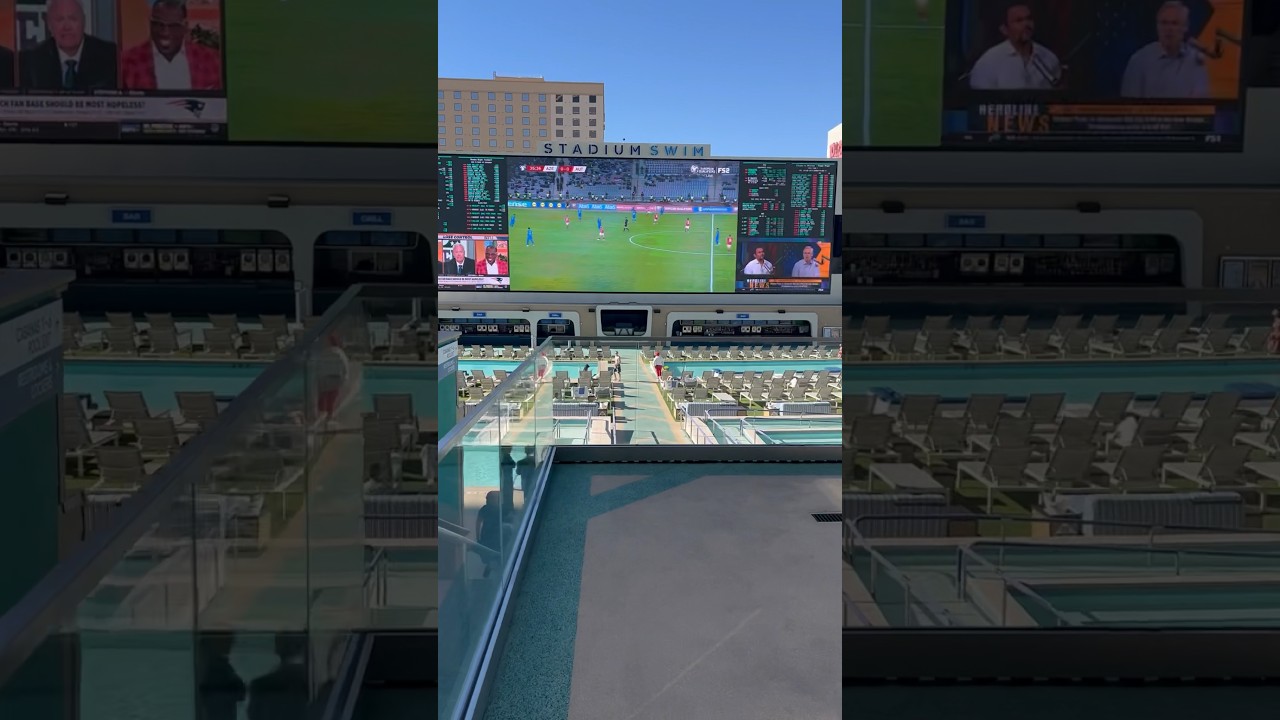A morning view of Stadium Swim at Circa. #shorts #lasvegas #travel #subscribe