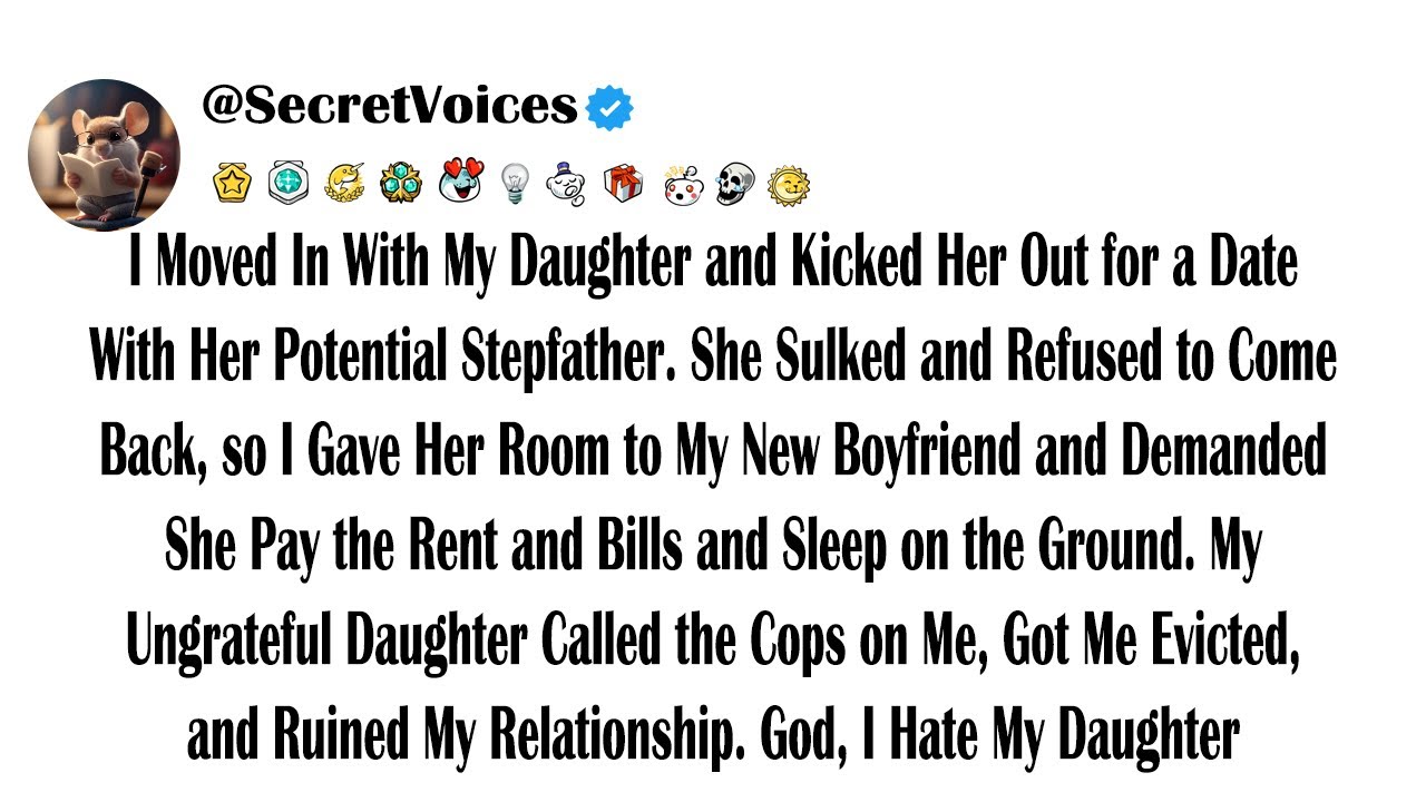 I Moved In With My Daughter and Kicked Her Out for a Date With Her Potential Stepfather. She Sulk...