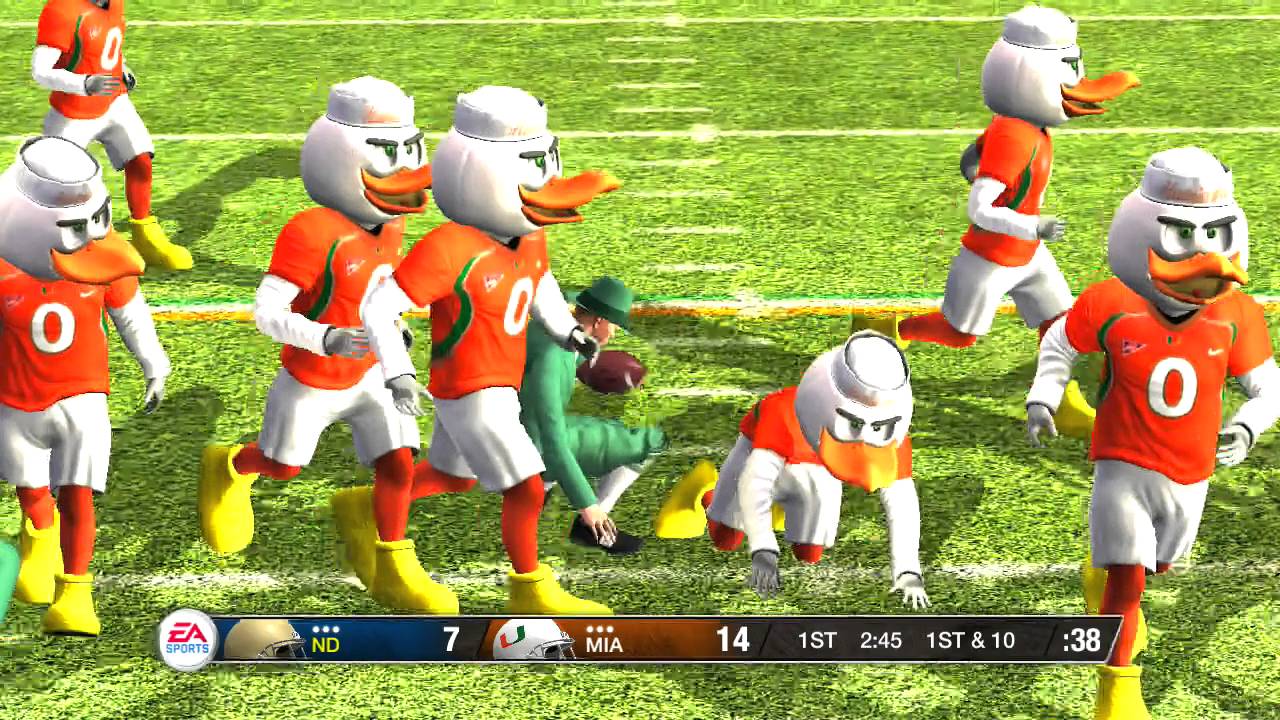 NCAA Football 09 Mascot Game Notre Dame vs Miami