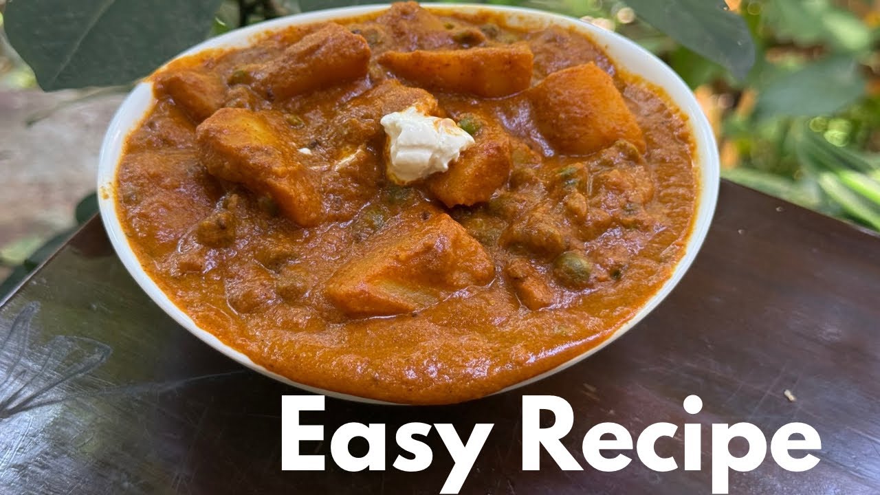 Easy 🥔Aloo Matar Masala | authentic indian potato peans curry | peans masala