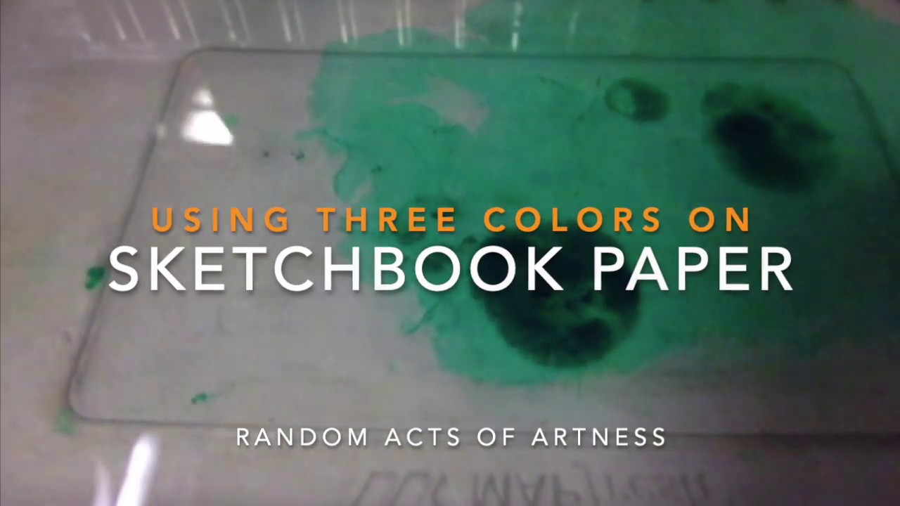Random Acts of Artness | Water Marbling on Sketchbook Paper | My Suminagashi Floating Ink Painting