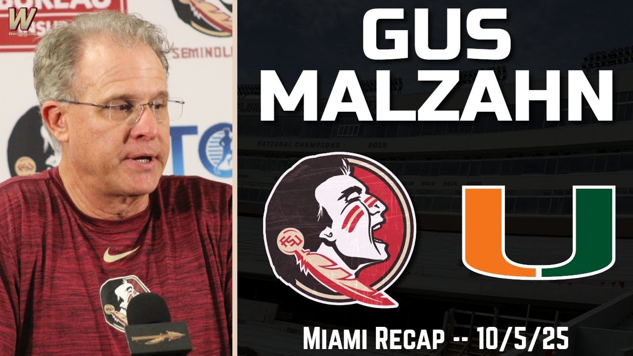 Гас Малзан, FSU Miami, обзор матча 10-5-25 | FSU Football | Florida State Football | Warchant TV