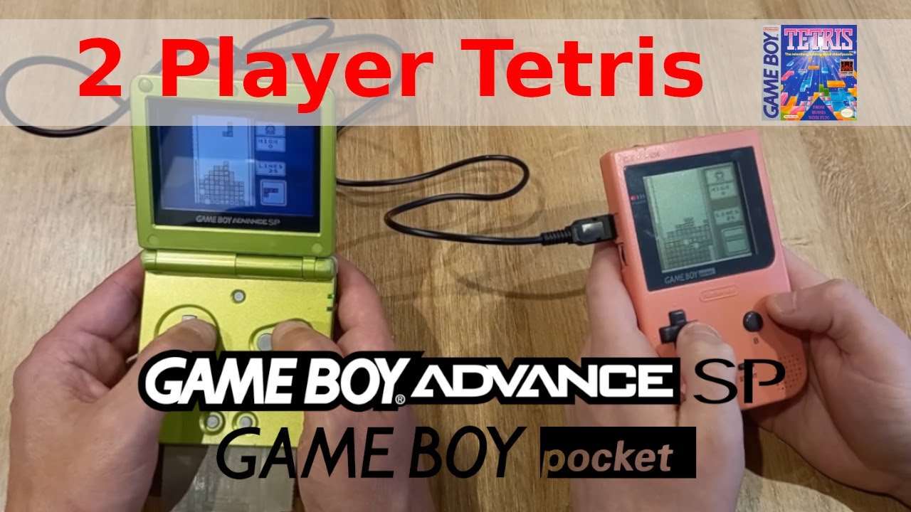 2 Player Tetris. Nintendo GameBoy. Link Cable Multiplayer. @playgameschatshit