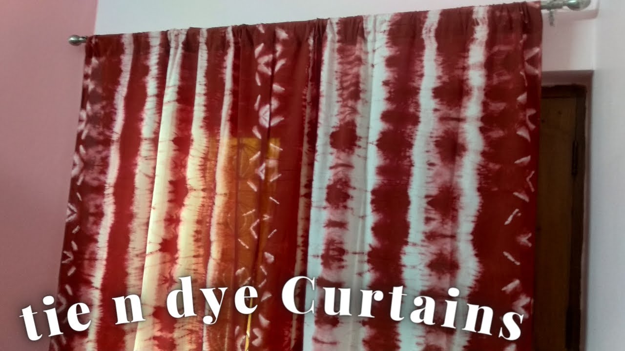 Beautiful Tie Dye Curtains in Red | Let's DIY