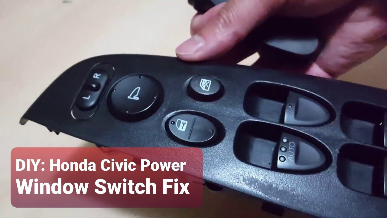 DIY: Honda Civic Power Window Switch Fix - How to fix a stuck window switch