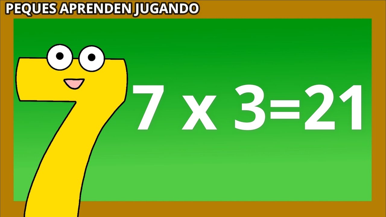 La tabla de multiplicar del 7 para niños con actividad De Peques Aprenden Jugando