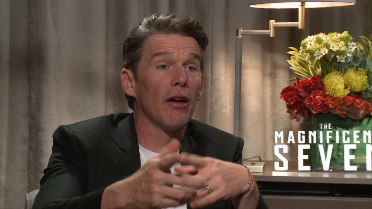 The Magnificent Seven: Ethan Hawke & Byung-Hun Lee Official Movie Interview | ScreenSlam