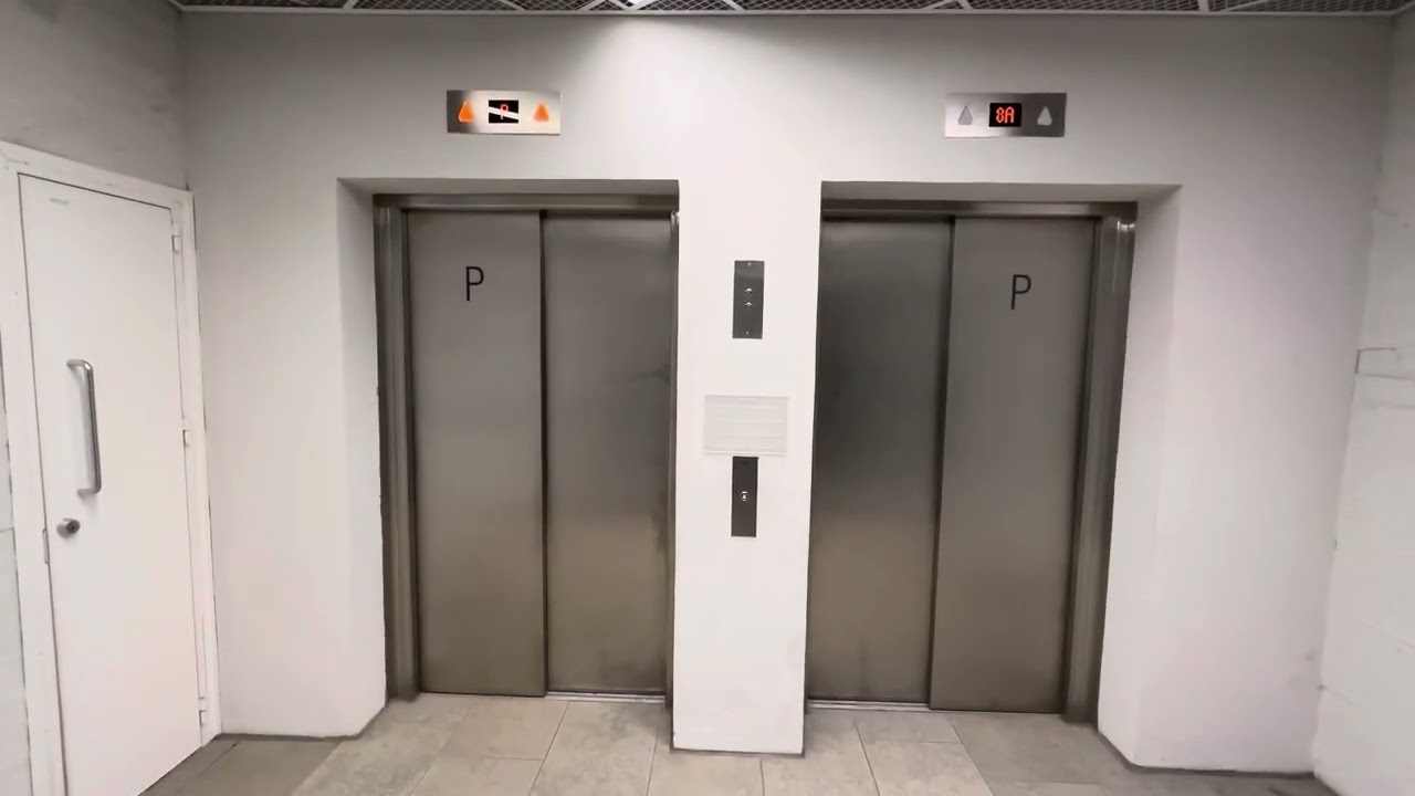 2x 2014 KONE KSS MonoSpace MRL traction elevators @ Kampin Huippu, Kamppi, Helsinki, Finland