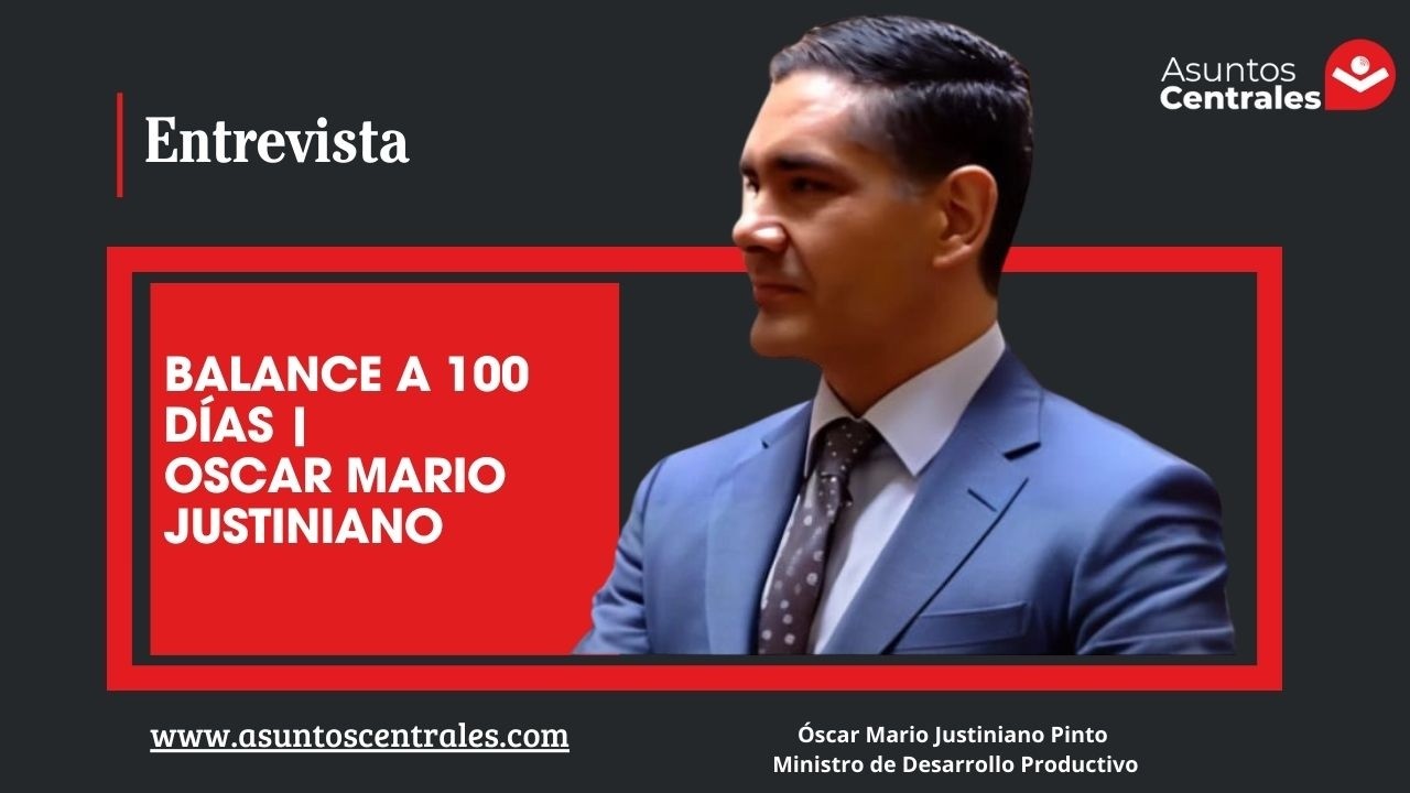 Óscar Mario Justiniano Pinto, ministro  de Desarrollo Productivo, analiza 100 días de gobierno.