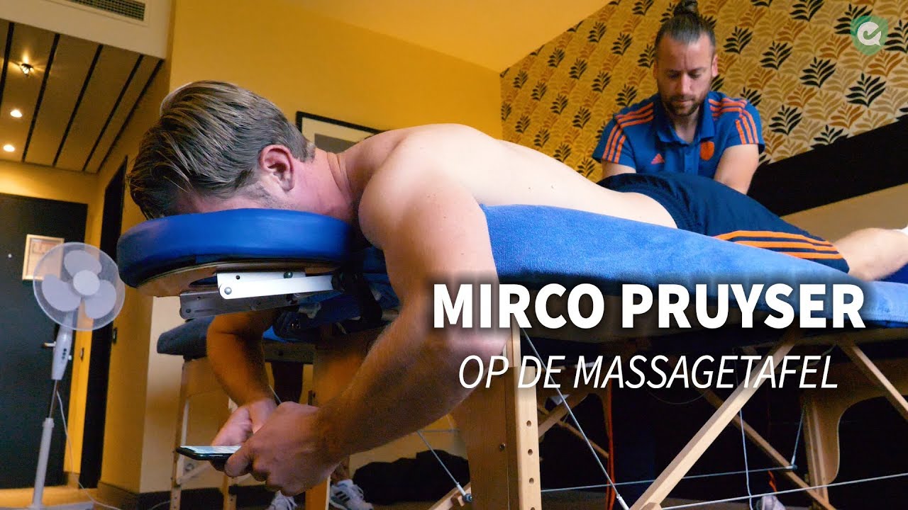Mirco Pruyser op de massagetafel: 'Fysio's zijn heel belangrijk'
