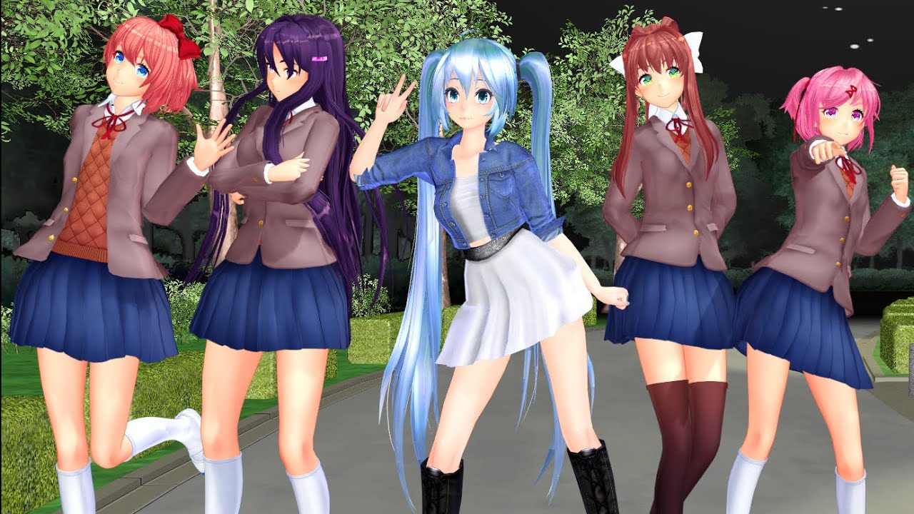 Doki Doki Literature Club x Hatsune Miku x Doja Cat (Say So) [MMD DDLC mod]