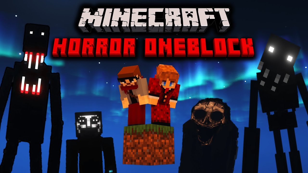 We Added HORROR MODS To Our MINECRAFT ONEBLOCK World...