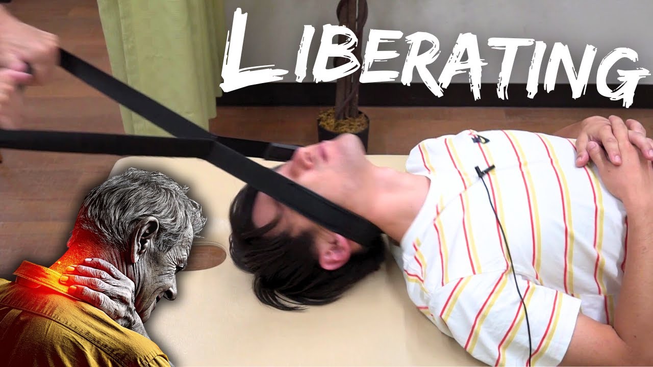 【ASMR chiro cracking 全身ボキボキ整体】「全員Y-strapで爆音首牽引！」解放感が伝わる整体　 Full body adjustment from Japan + Y-strap