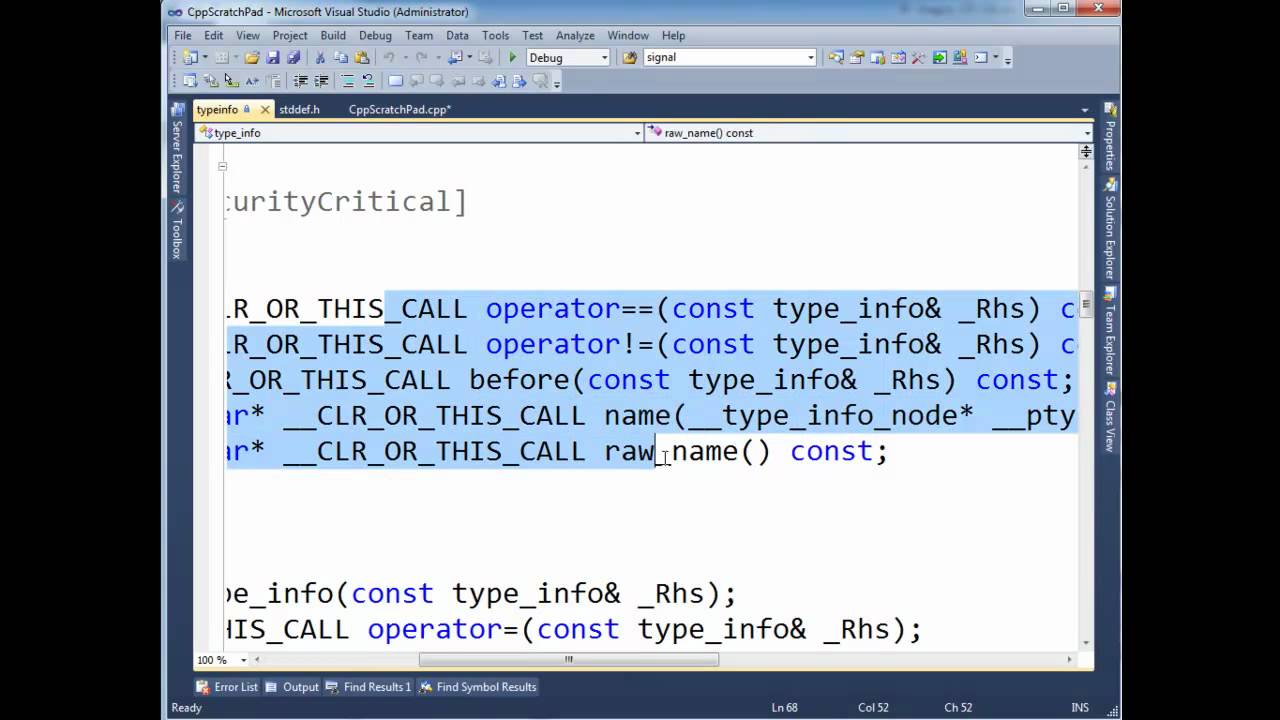 C++ typeid()